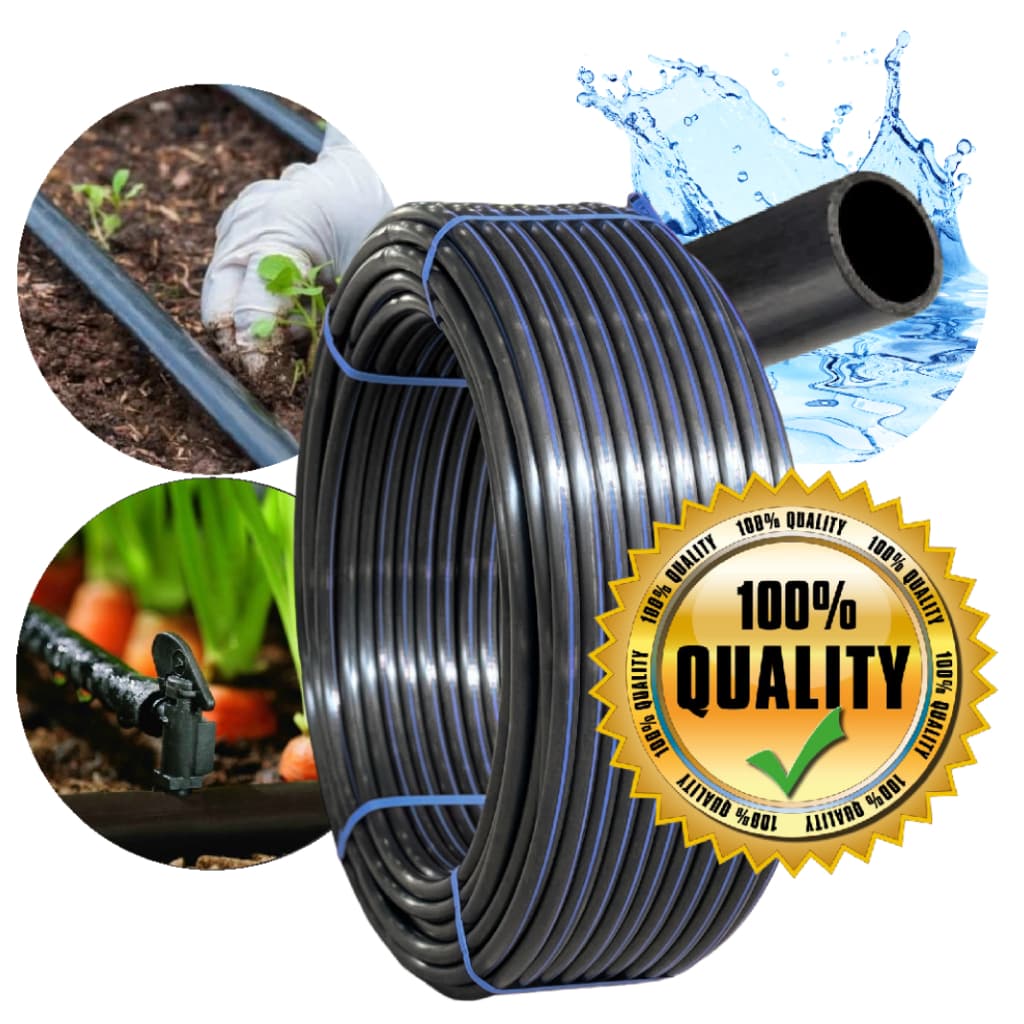Mangueira de Irrigação Gotejo 1/2" Reforçada Polietileno Preto Rolo com 100 Metros