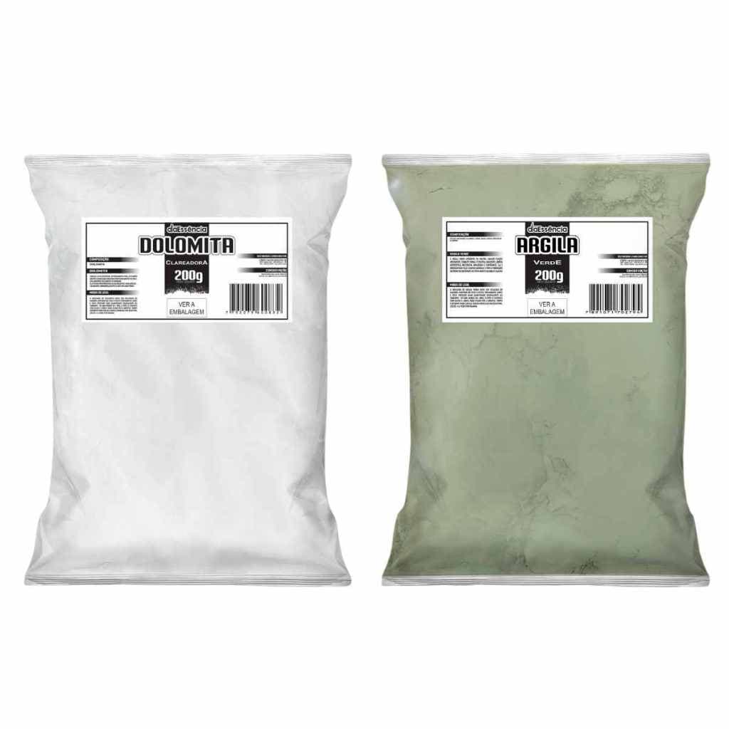 Kit 2 argilas 200g Daessencia (Dolomita e Verde)