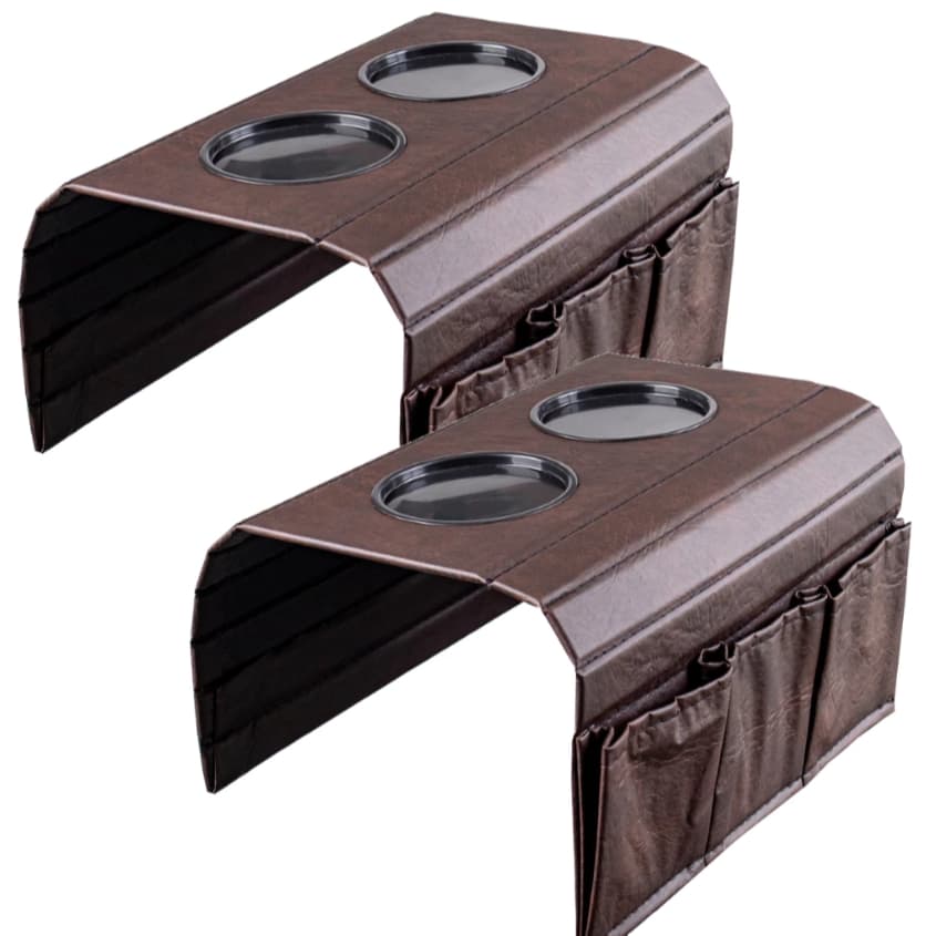 2 Bandeja Suporte de controle tv celular braço de sofá promoção frete grátis