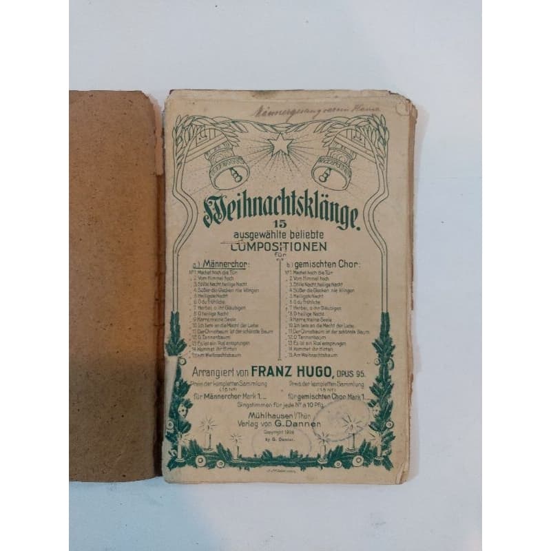 Partitura Alemã Antiga - 15 Composições Natalinas (Sec XX)