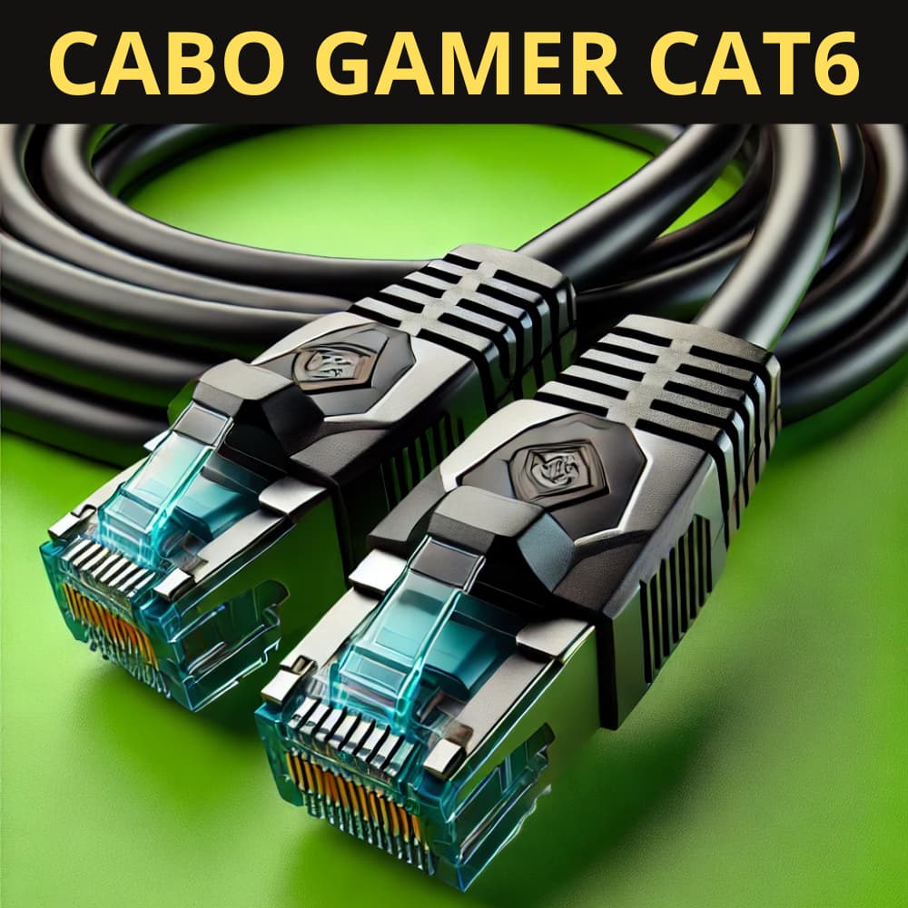 Cabo de Rede GAMER CAT6 Preto Furukawa PC Gamer 2M 3M 5M 10M 15M 20M