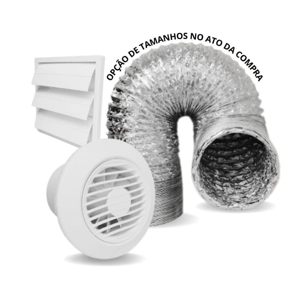 Exaustor Sicflux Arkit 11 com Kit Bivolt Silencioso Banheiro Lavabo Closet 110V 127V 220V