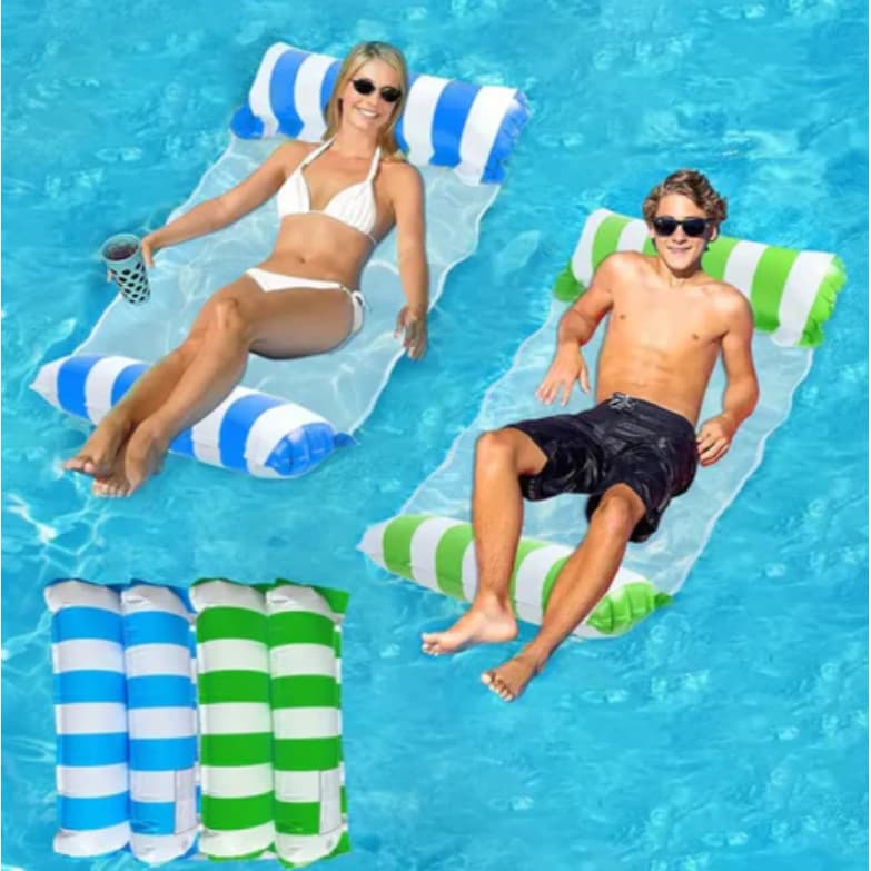 Bóias de Piscina Rede flutuante Inflável Colchão para água Reclinável 120CM X 80CM