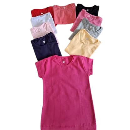 Blusa menina Infantil Manga curta kit 4 peças