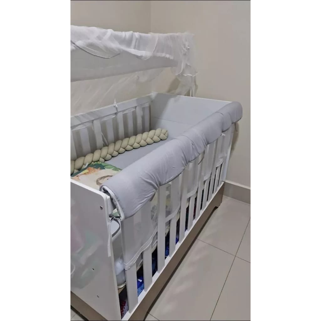 Protetor Grade de Berço Americano acolchoado 2 peças cobertura de grade Menino Menina Neutro