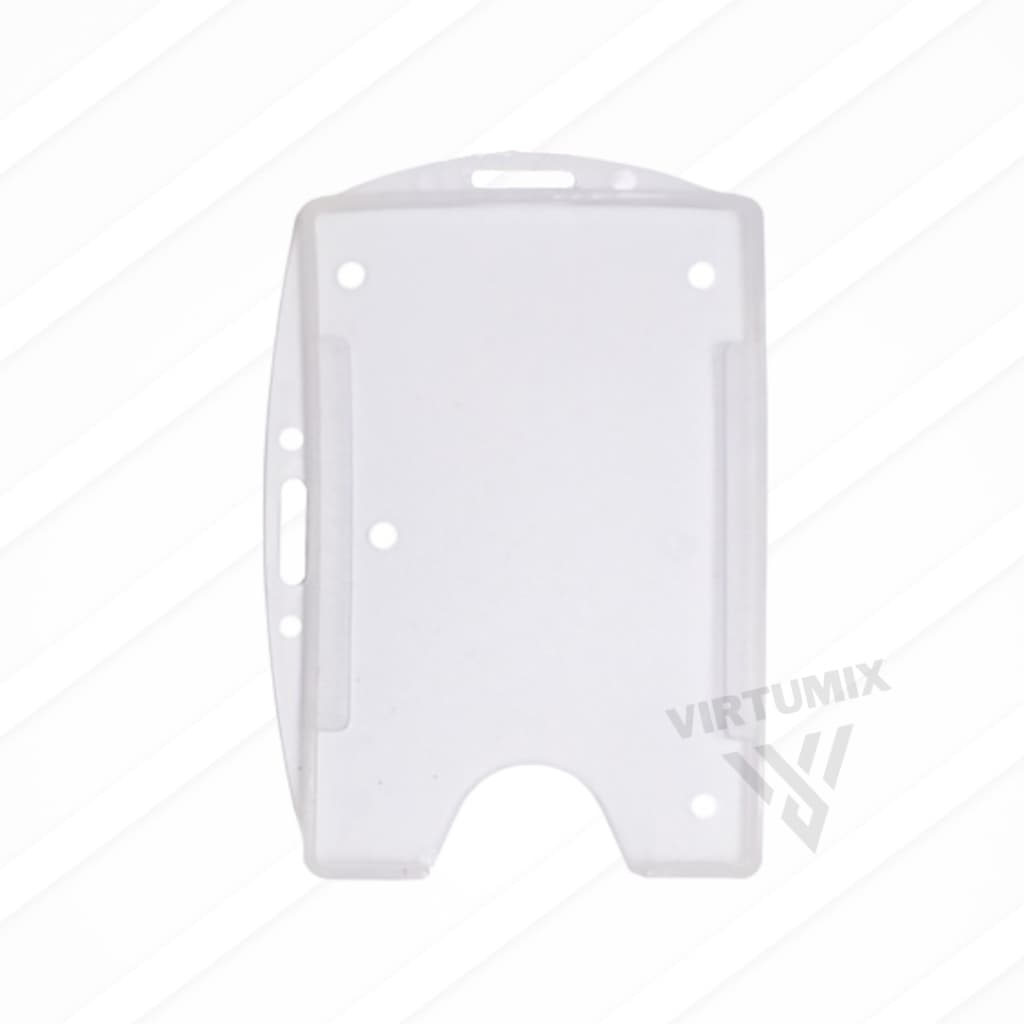 Porta Crachá Vertical e Horizontal Rígido Transparente - 01 ou 03 unidades