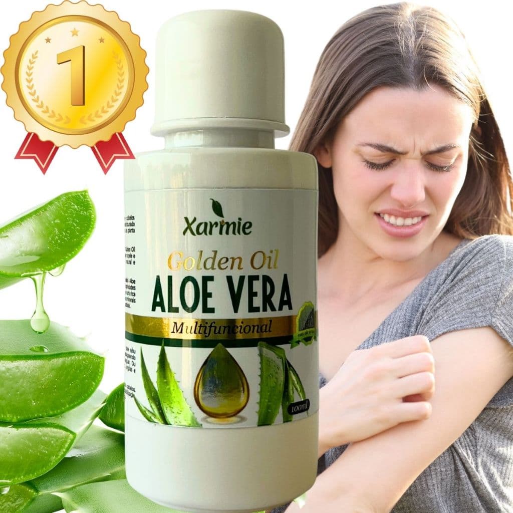 Óleo de Aloe Vera Babosa 100ml Psoríase: Alívio, Hidratação e Anti-infl4matório