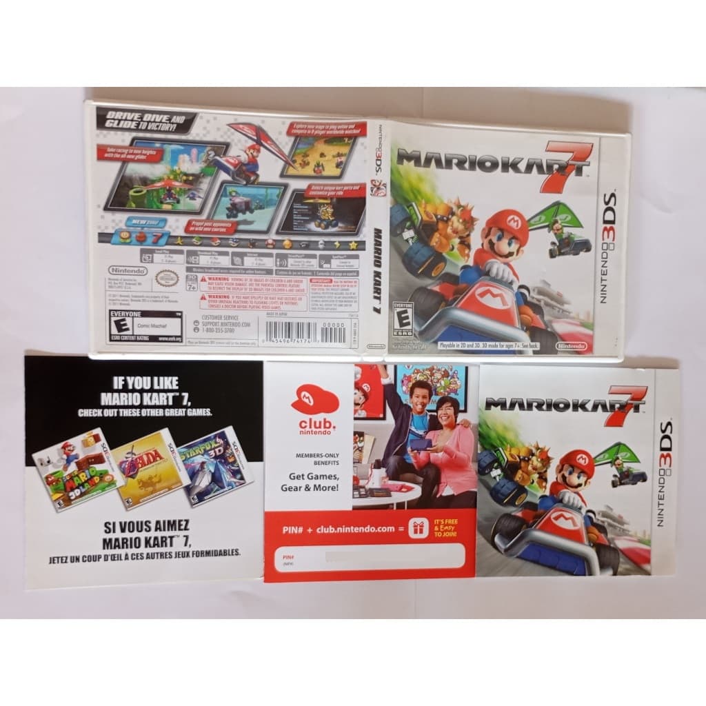 Somente Capa + Manual + Panfletos + Estojo Mario Kart 7 Nintendo 3DS