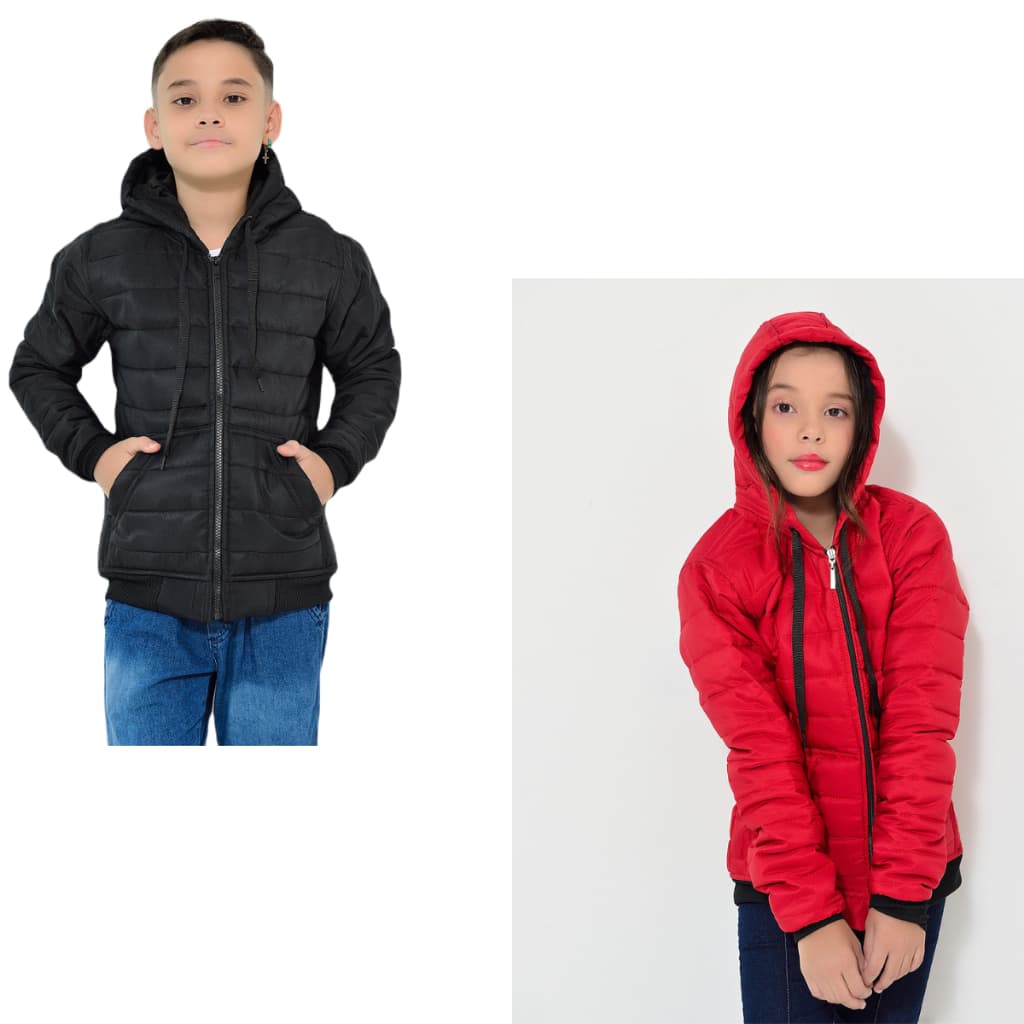 Casaco Bobojaco Infantil Infantojuvenil com Capuz ENVIO RÁPIDO Moda Inverno