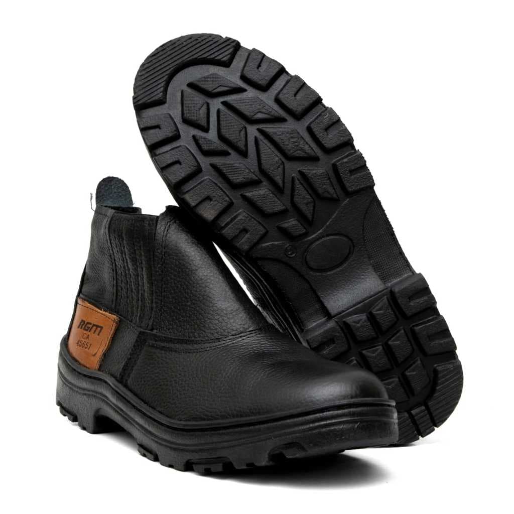 Bota de Segurança Coturno de Couro Legitimo com Selo CA Reforçada