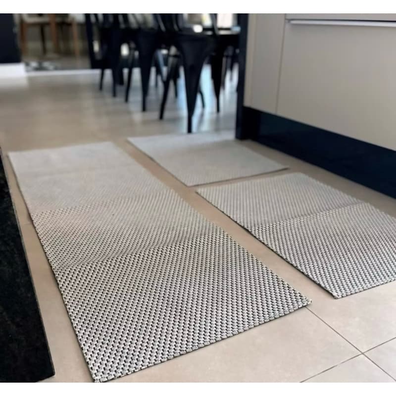 Kit 3 Peças Tapetes 0,65x,045 e Passadeira 1,35x0,65 Luxo Moderno Para Cozinha Antiderrapante