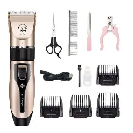 Kit Máquina Para Tosar Pet + Pente + Lixa + Tesoura, Máquina Profissional Para Cachorro & Gato