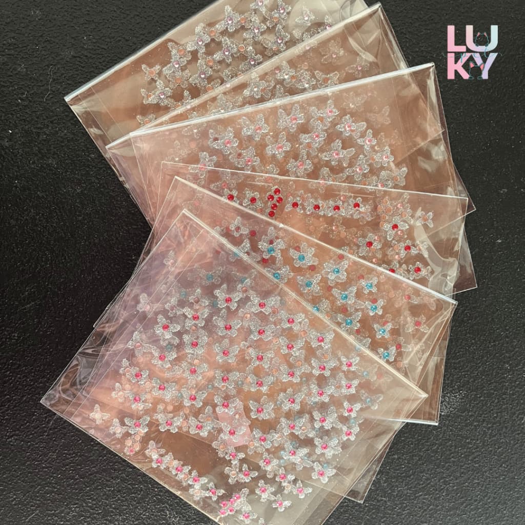 12 - Cartelas Adesivos Bindi Para Penteado - Banho e Tosa/Pet Shop - Infantil