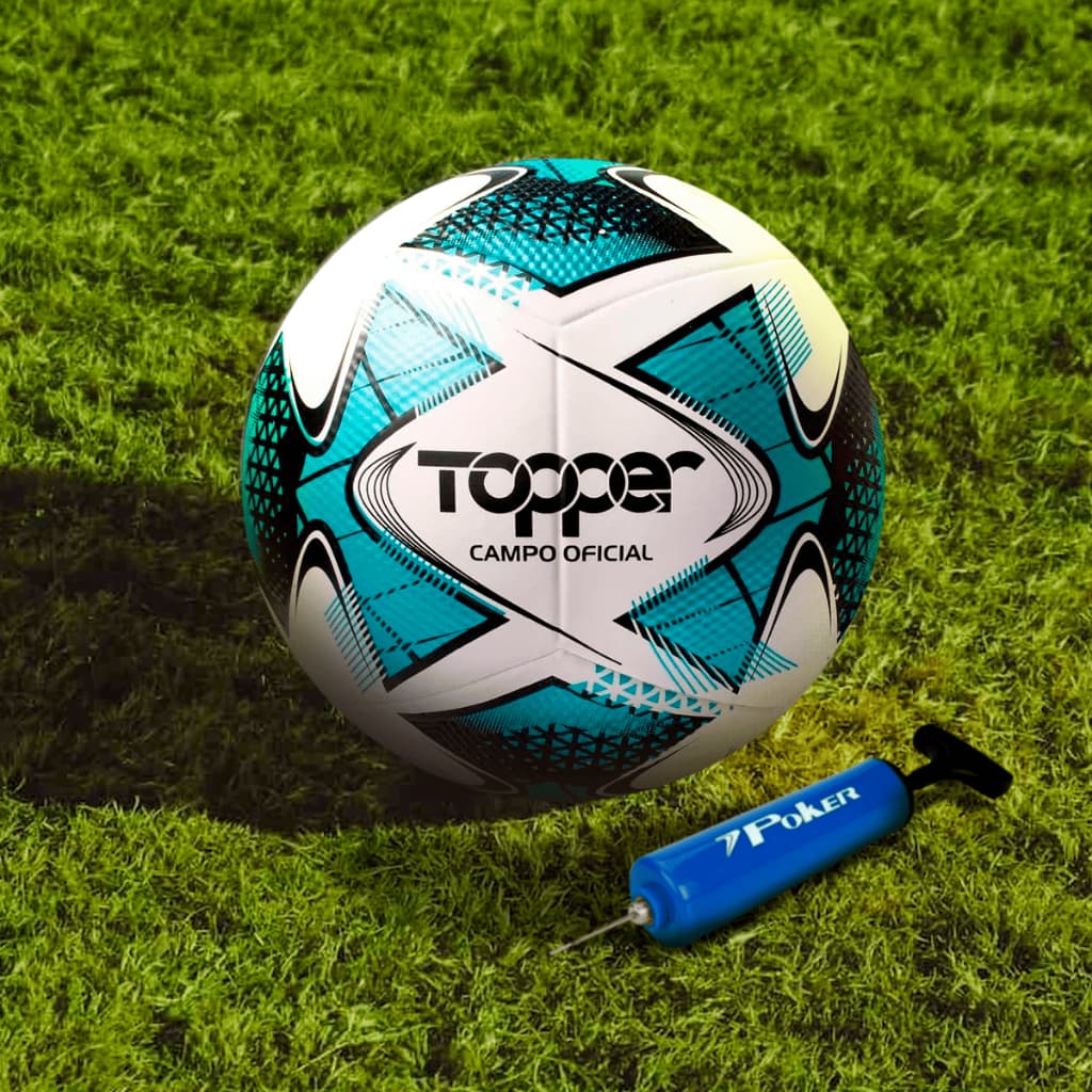 Bola Futebol de Campo Topper Slick 22 Oficial + Bomba de Ar