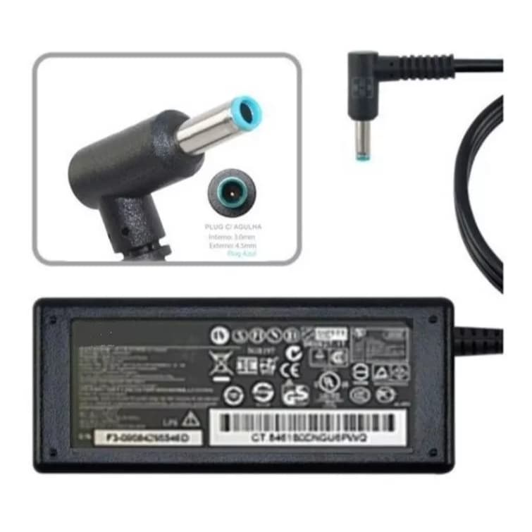Fonte carregador para Notebook Hp 19.5V 3.33A 4.5x3.0mm Pino Azul