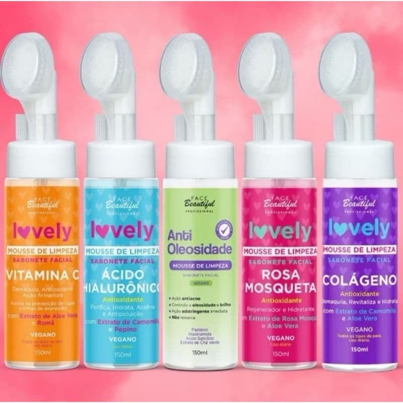 Sabonete Facial Vegano Mousse 150ml Limpeza Profunda Face Beautiful