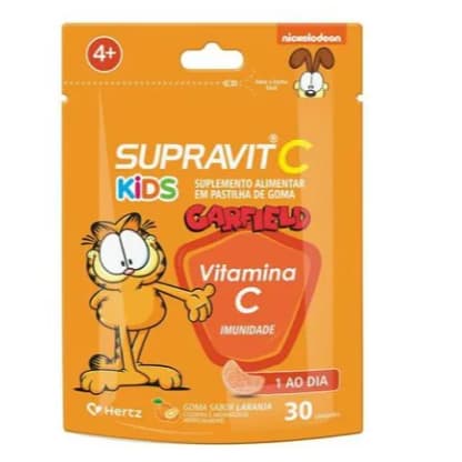 Supravit C Kids Vitamina C Sabor Laranja Infantil 30un