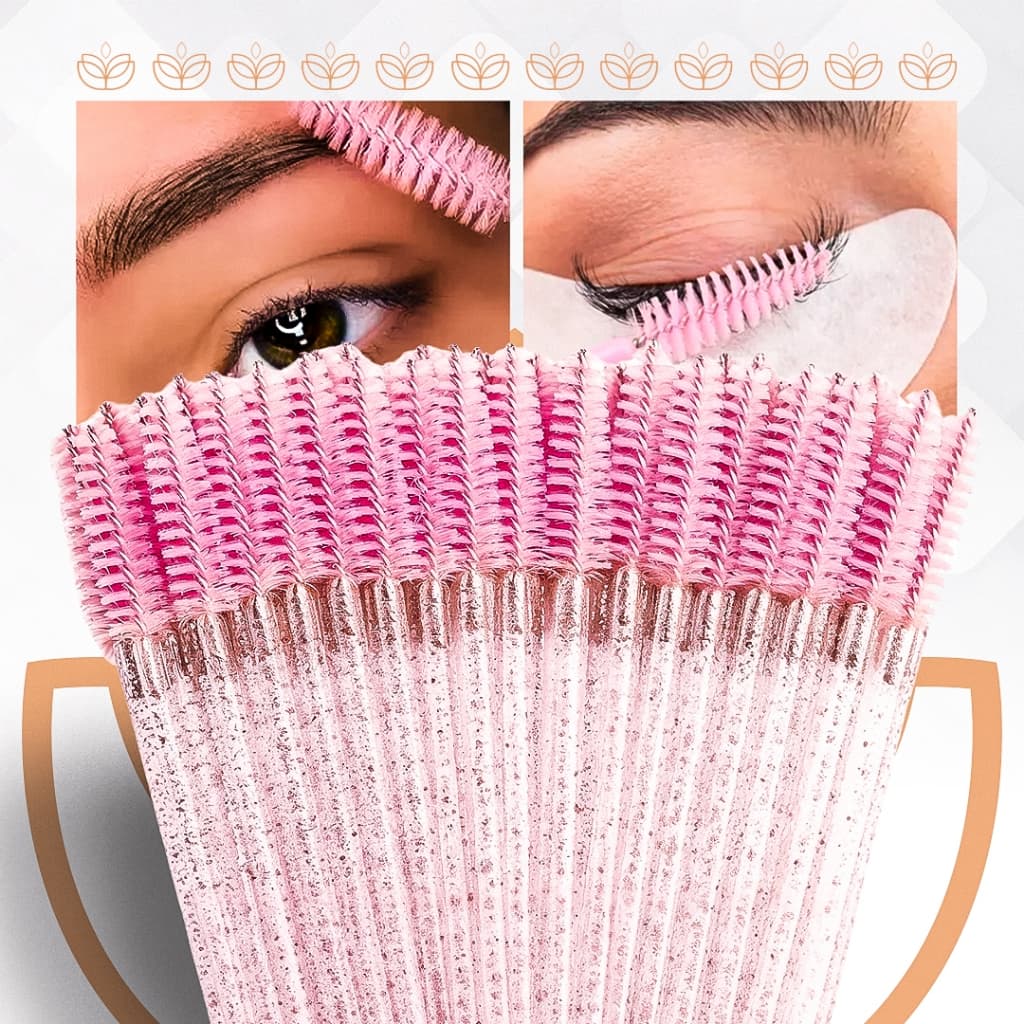 150 Escovinhas Glitter Extensao De Cilios Sobrancelha