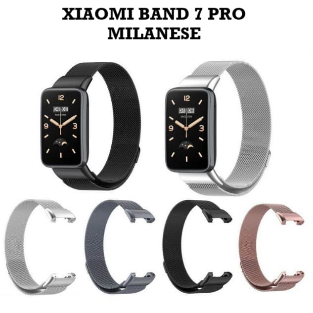 Pulseira de Metal Milanese Sport Para Xiaomi Band 7 Pro