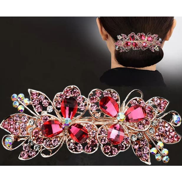 Clipe de rabo de cavalo de alta qualidade/cabelo de tiara de cristal de strass Tamanho grande