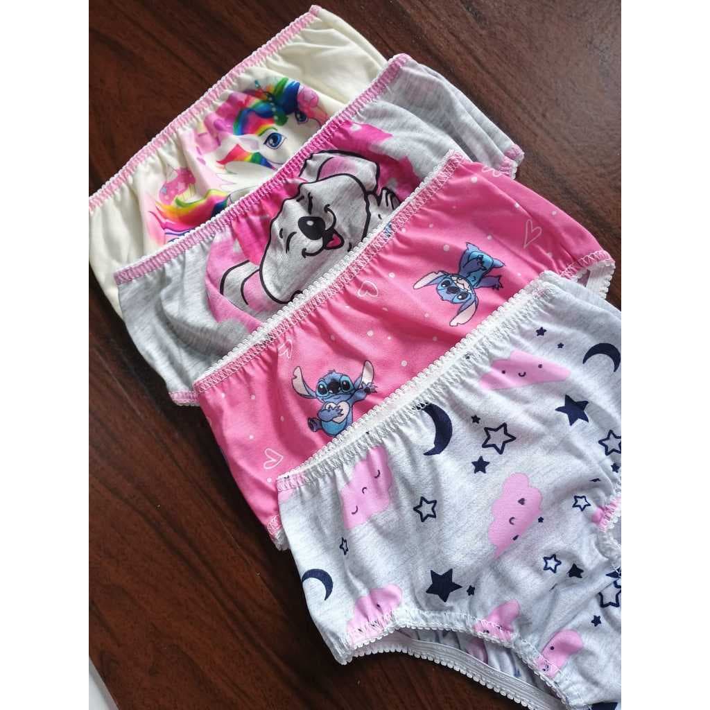 Kit 10 Un Calcinha Infantil Calçolinha Tradicional Menina Calcinha Estampa e Lisa Calcinha Para Bebê