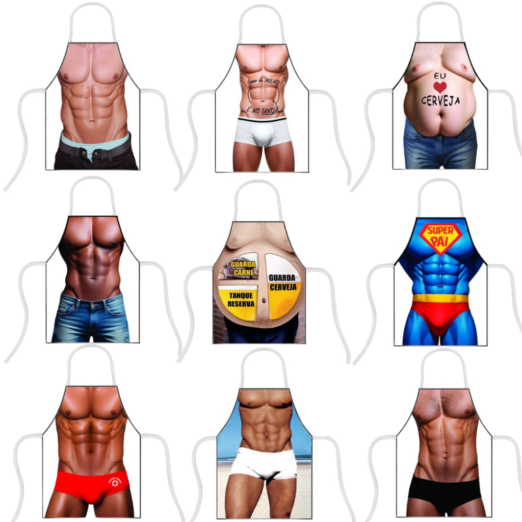Avental Churrasco Divertido Engraçado Churrasco Homem Cozinheiro