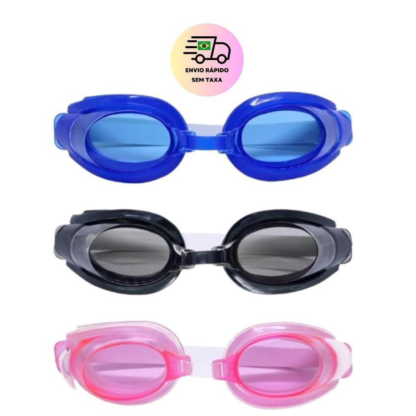 Óculos De Natação Infantil E Adulto Ajustável Resistente Com Protetor Nasal e de Ouvido
