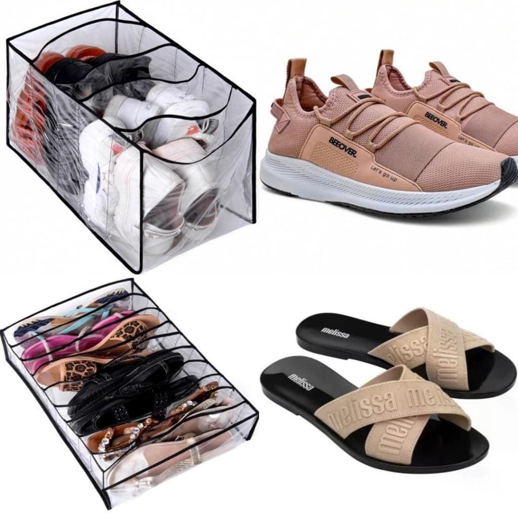 Organizador De Sapatos Porta Sapato Organizador De Guarda Roupa Sapateira Organizadora