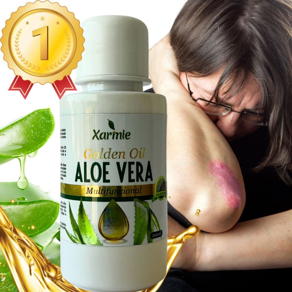 Óleo de Aloe Vera 100ml Psoríase - Alívio Instantâneo, Hidratação e Regeneração