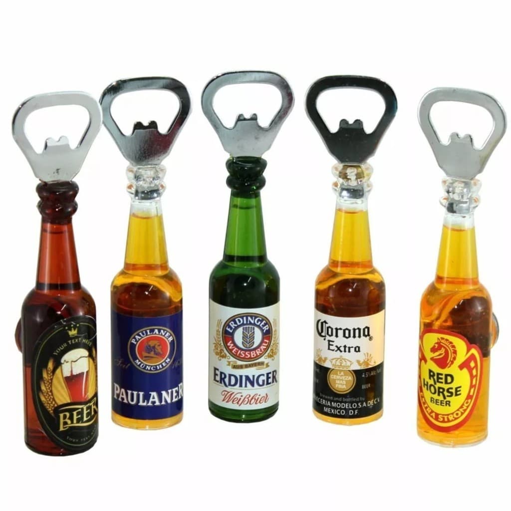 Kit 3 a 10 Abridor De Garrafa Cerveja Decorativo Multifuncional com Ímã de Geladeira