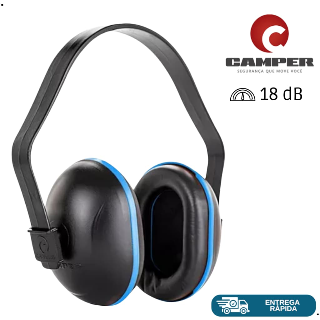 Abafador de Ruidos Concha Protetor Auditivo Auricular C200 Camper Autismo Construção Industria 18dB