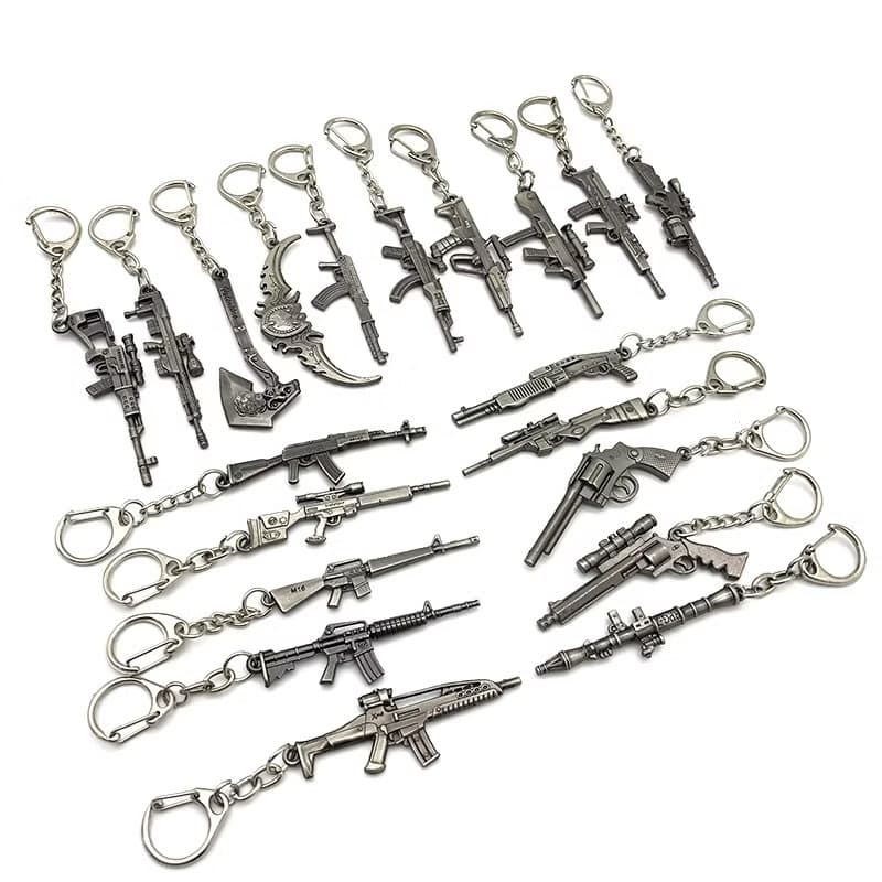 KIT/4 Pecas Chaveiros Armas de Jogos de Video games