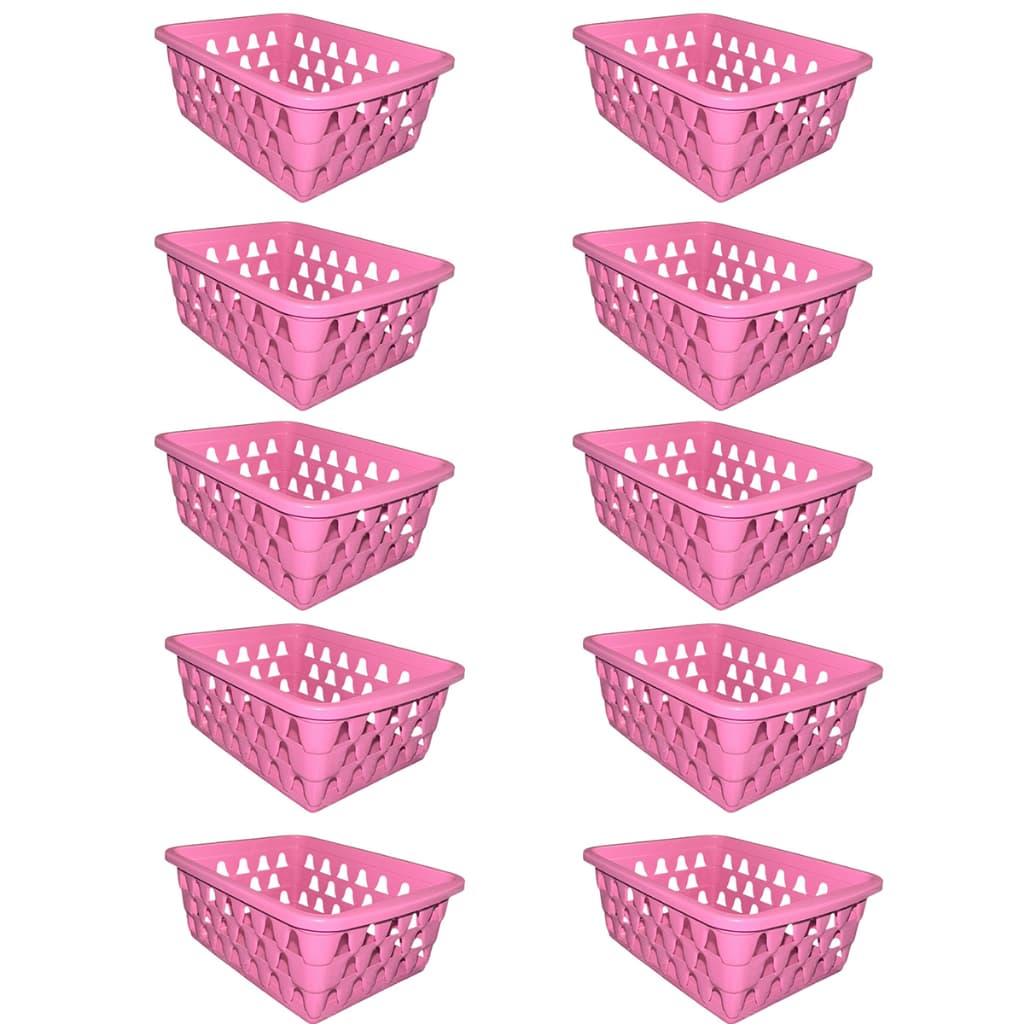 Kit 10 Cestos Multiuso Organizador Pequeno 16x12x6Cm Cores cestinha organizadora bebe
