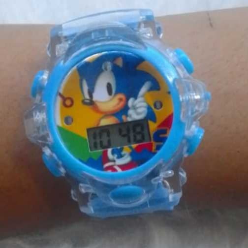 Relógio Infantil de Luzinha Relógio para criança SONIC