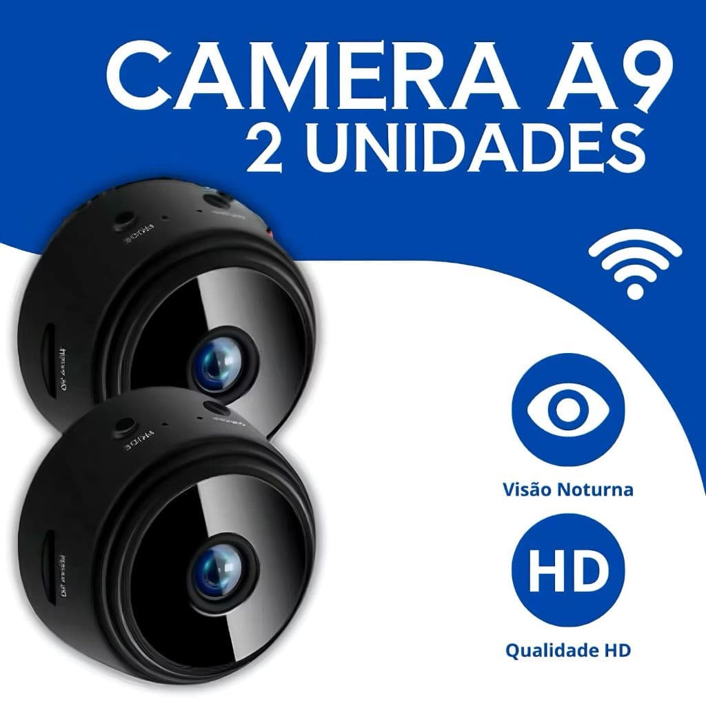 Kit 2 Câmera Mini A9 Original Wifi Com Gravador De Voz Original Mini Micro Camera