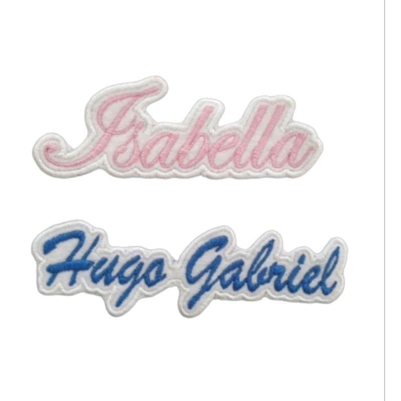 01 unidade patch bordado termocolante nome - sem desenho - SOMENTE NOME - LEIA DESCRIÇÃO