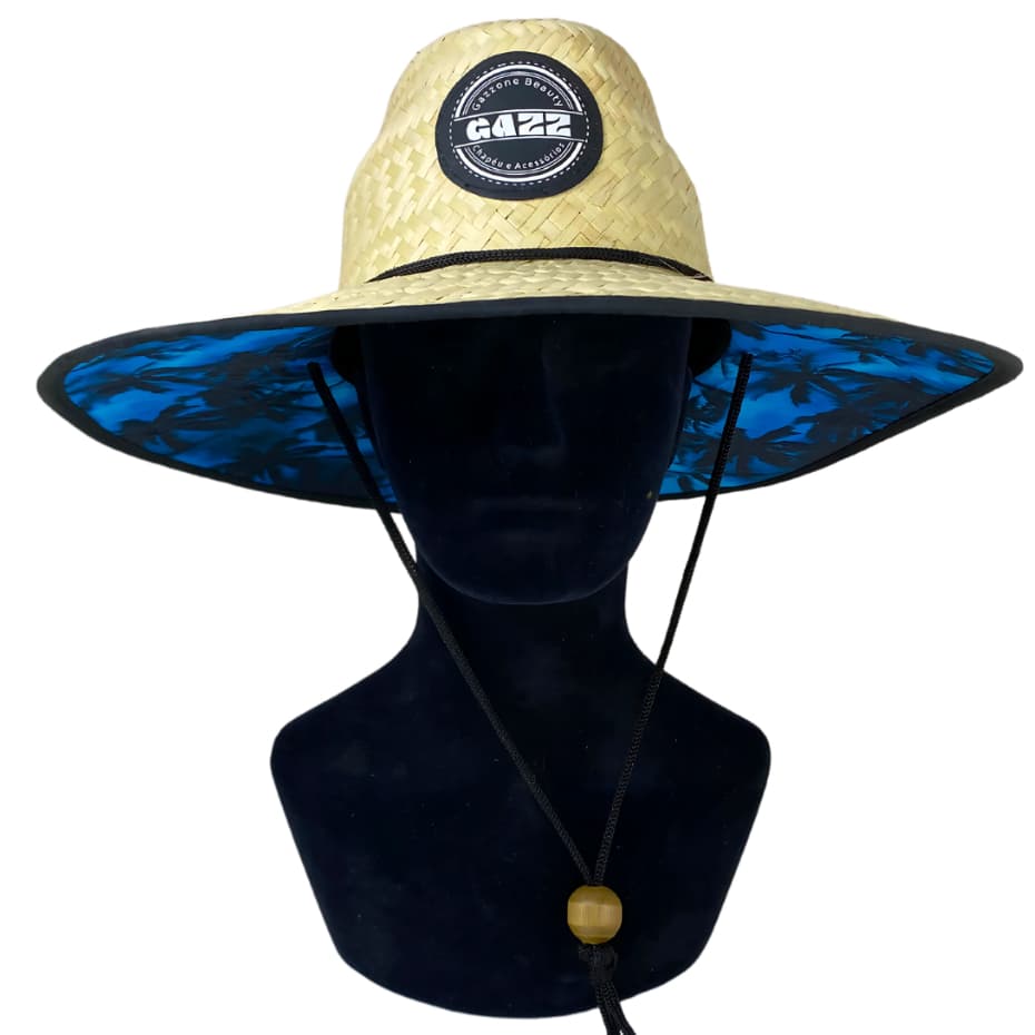 Chapeu De Praia Palha Estampado Masculino Feminino GAZZ Premium