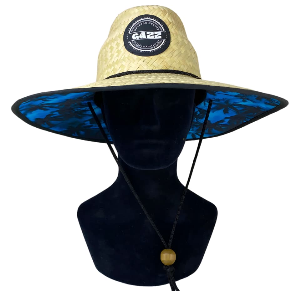 Chapeu De Praia Palha Estampado Proteção Sol Masculino e Feminino GAZZ Premium Promoção