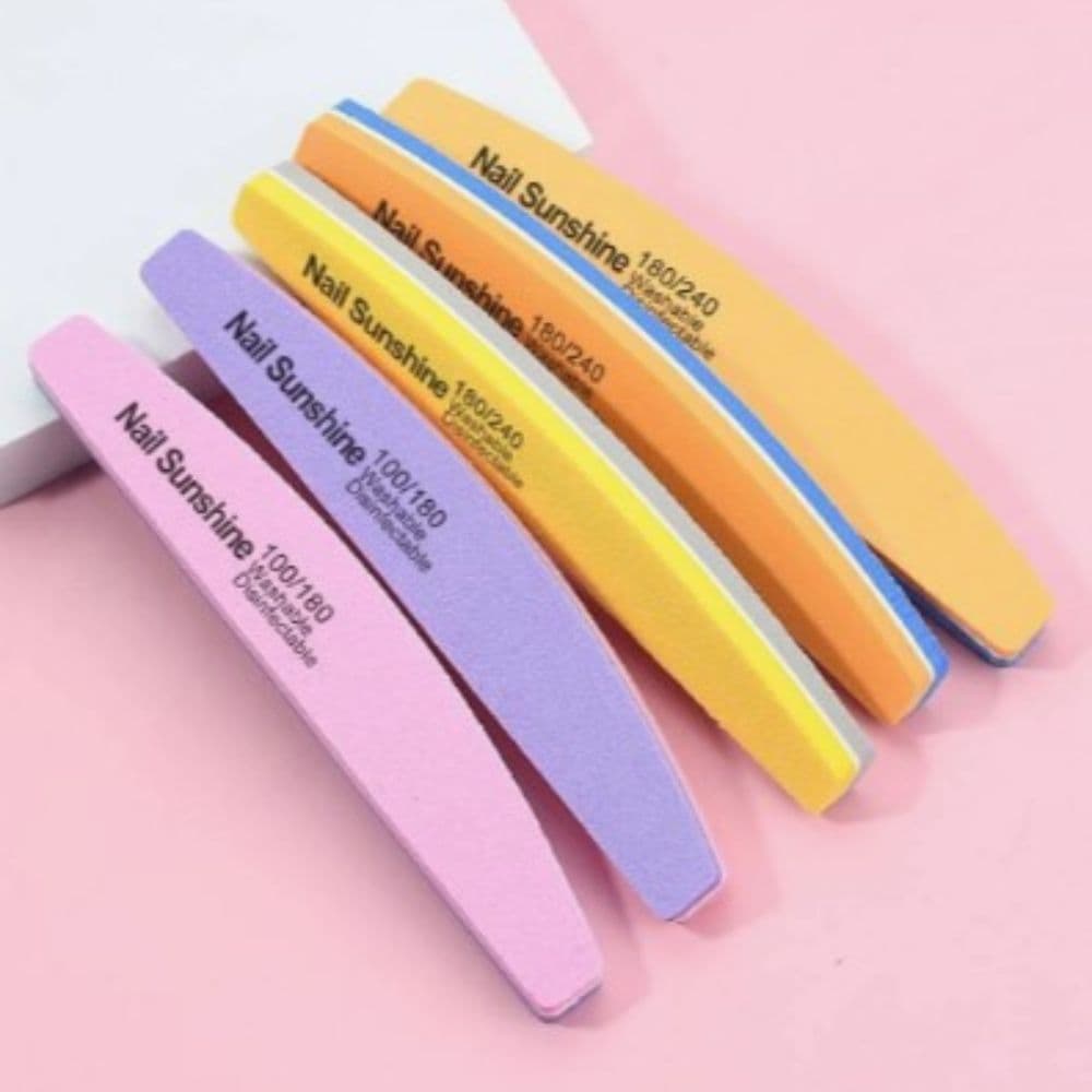 Kit 10/20 Lixa Buffer colorida polimento manicure ferramenta 100/180