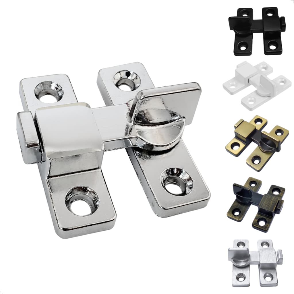 Kit 2 Trincos Fecho Tranqueta Bico Virado 4cm para Portas e Janelas