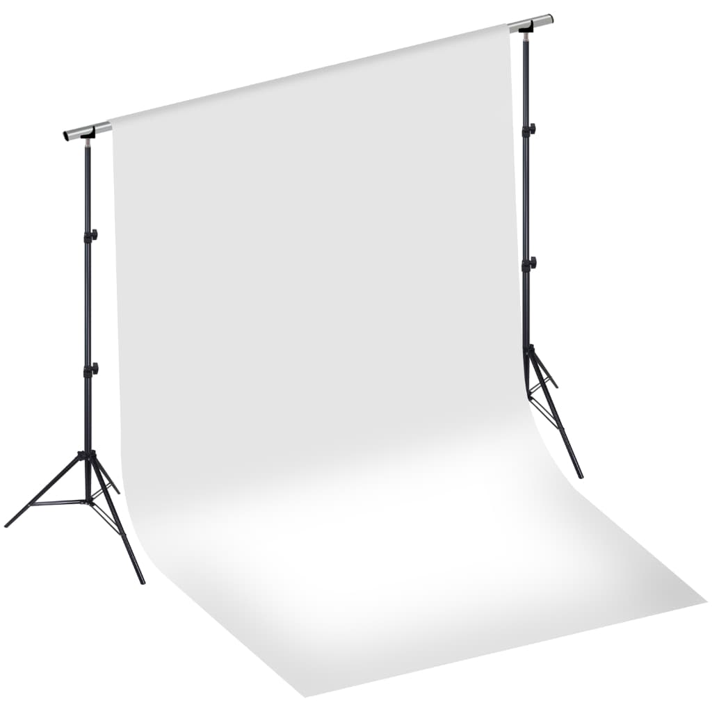 (S23_B33) Suporte Ajustável Tecido Fundo Infinito Branco 3x3 Estúdio Gravação Estúdio