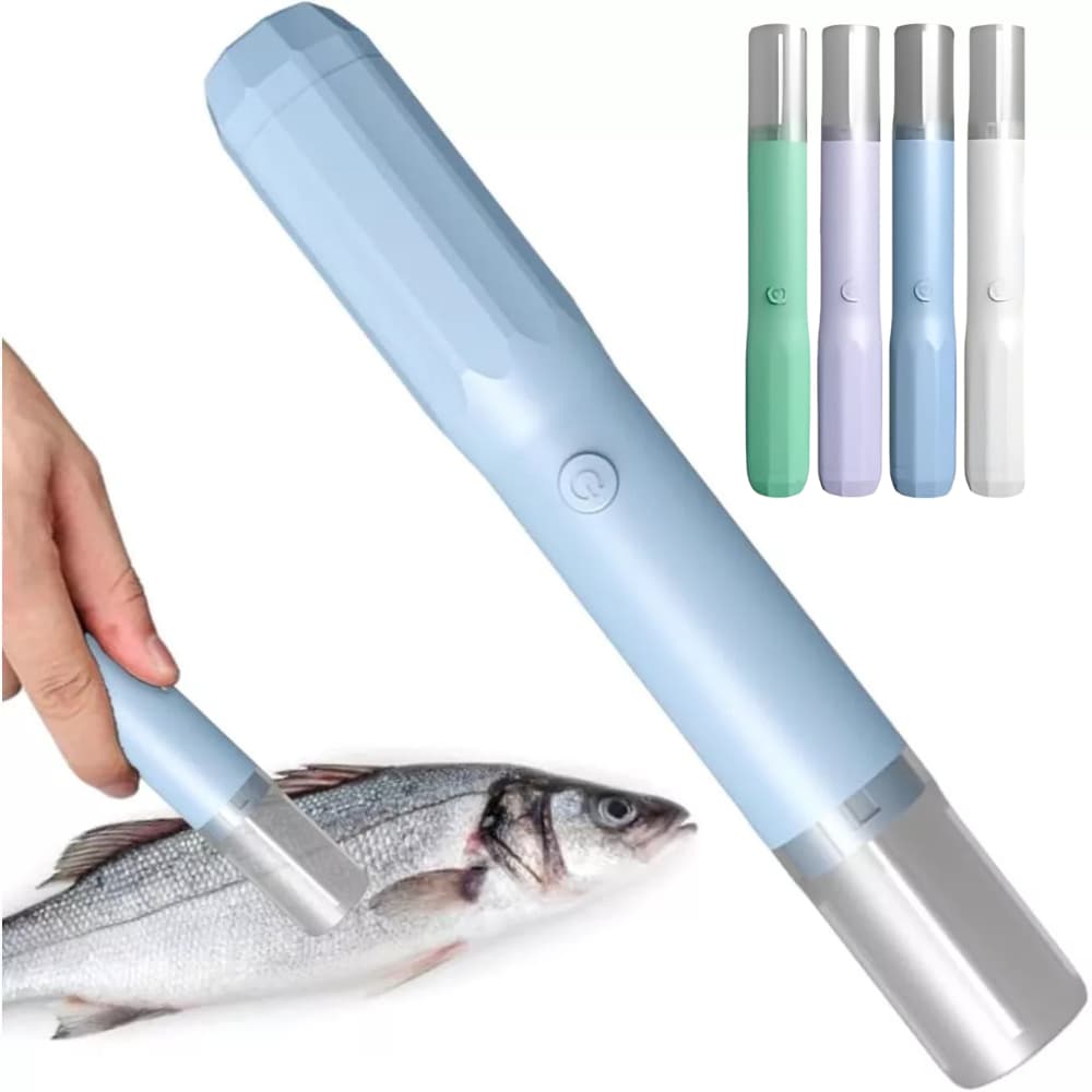 Removedor Eletrico de Escamas Peixe Escamador Descascador Raspador de Pele Limpeza Bateria Facil