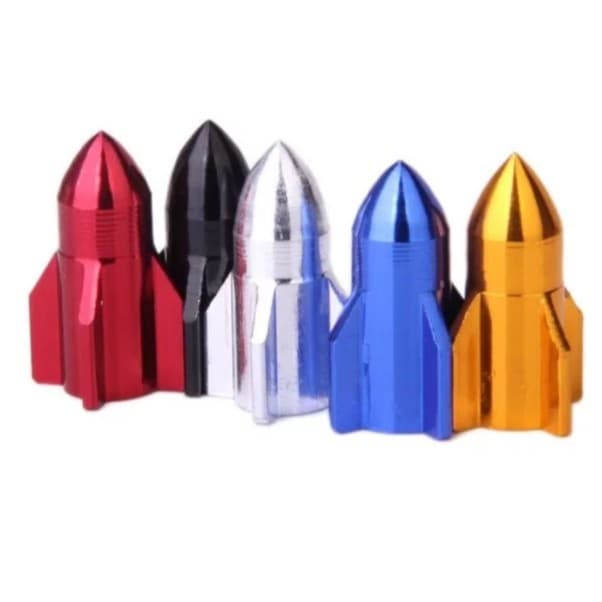 Kit 1 Par Bico Válvula Para Pneu Universal Moto Bicicleta Pino Bala Foguete Envio Rápido