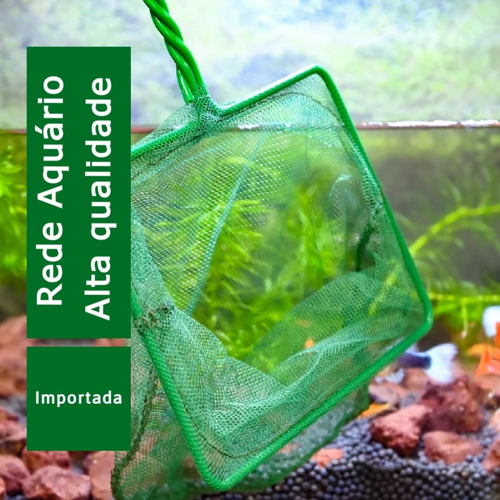 Rede Redinha Fish Net Para Aquarios Vários Tamanhos Cor Verde Importada