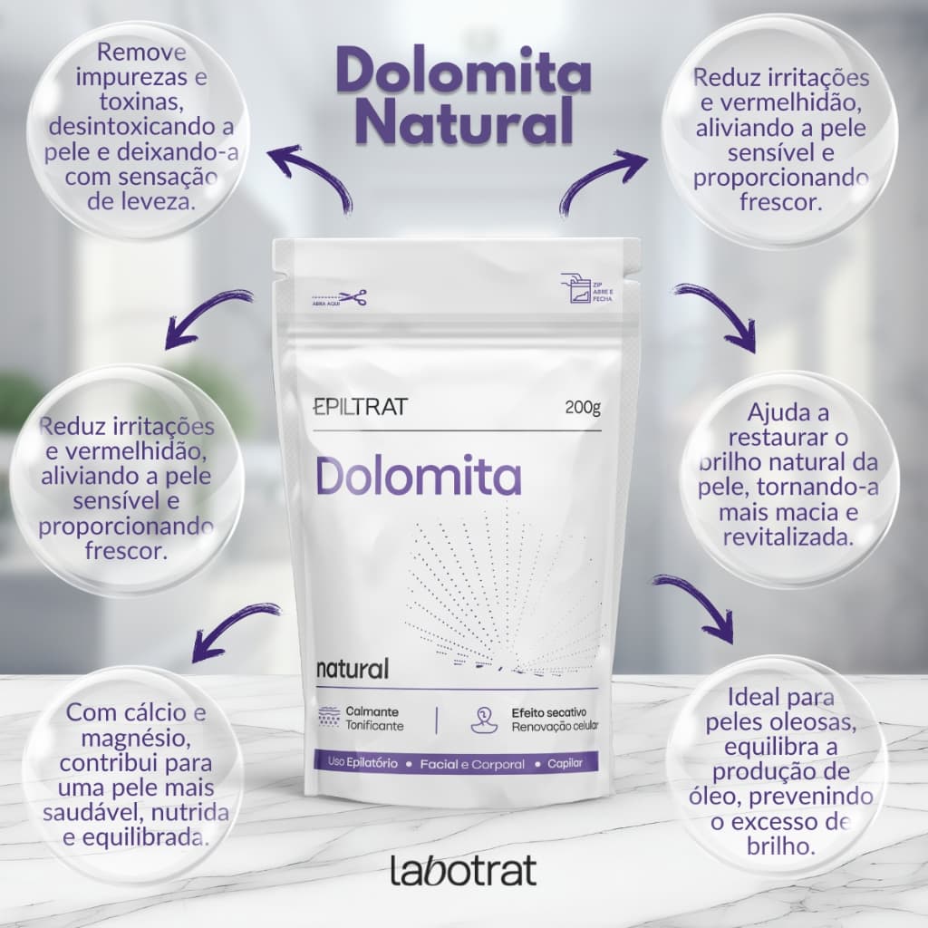 🧖 Dolomita Cosmética Corporal E Facial Labotrat 200g - Analgésica Calmante Anti-Inflamatório Tonificante ✨
