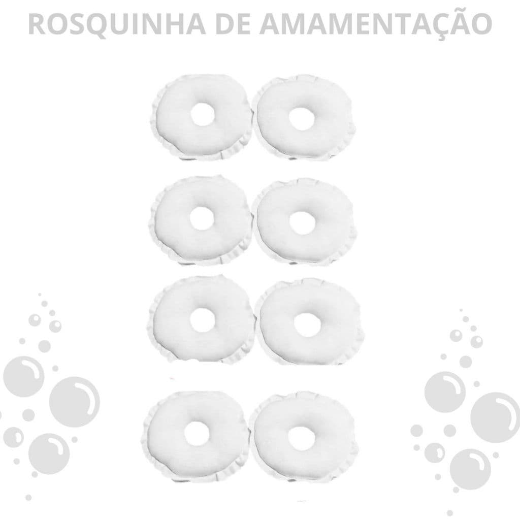 Kit 4 Pares de Rosquinhas De Amamentação Absorvente Protetor Lavável Macia Confortável Para Seios