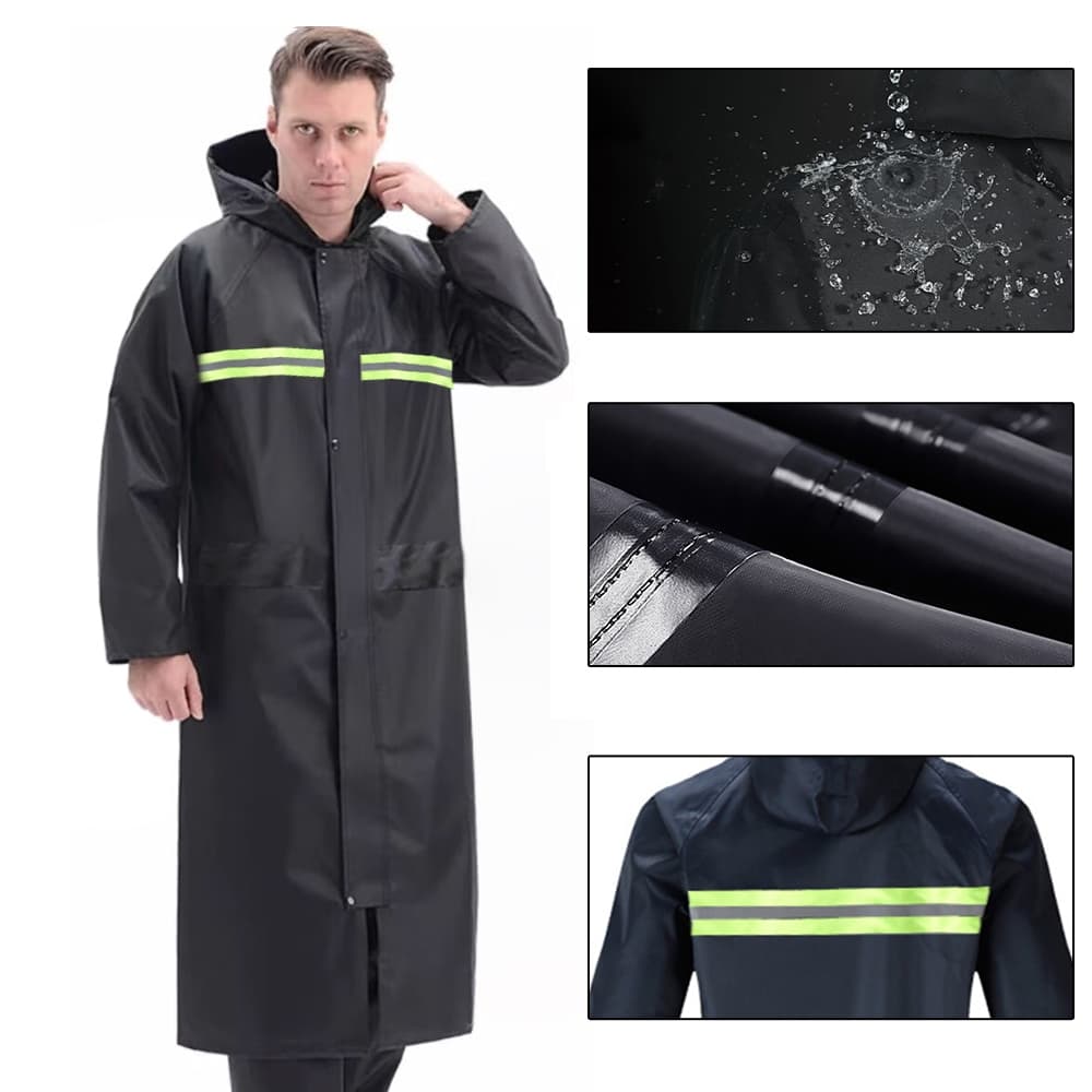 Capa de Chuva Reforçada Maior Pesca À Prova D'água Para Adultos Caminhadas  Ao Ar Livre