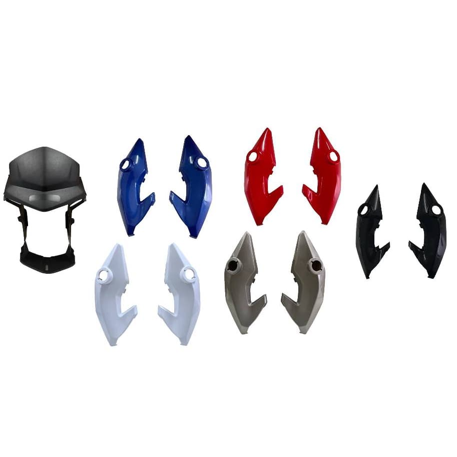 Carenagem Máscara Farol + Par Bananinhas Lateral Cg Titan 150 Fan 125/150/160 Start 2014 A 2021