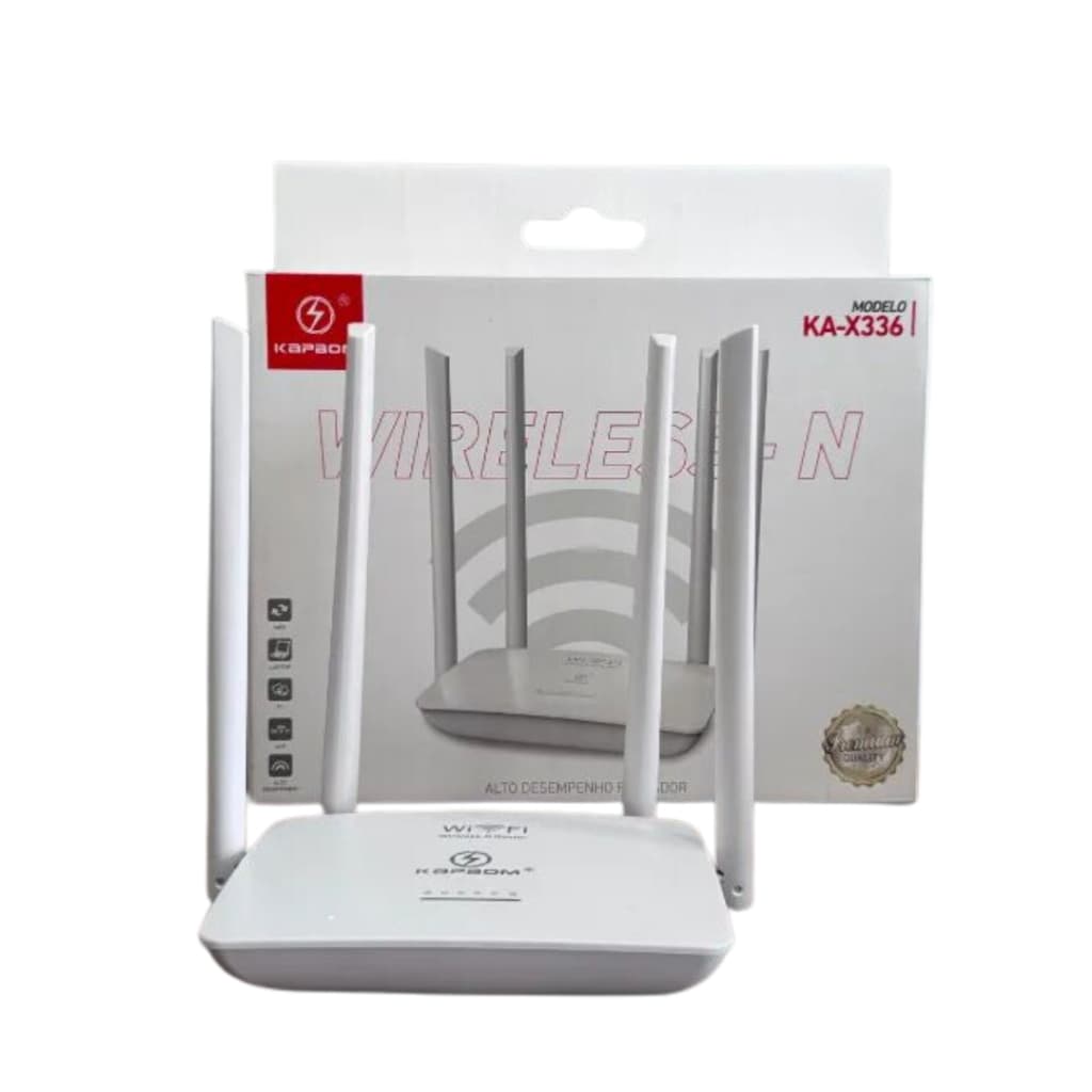 Novo Roteador 4 Antenas KA-x336 White Kapbom