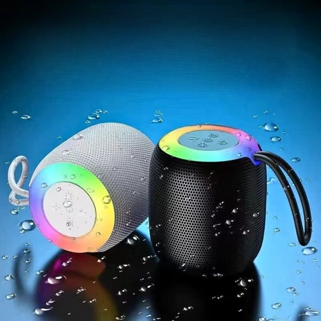 Caixa de Som Portátil Bluetooth Com Led Rgb